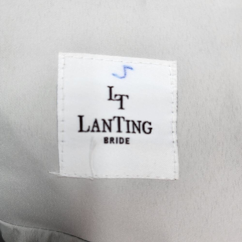 LanTing Bride Gray Halter Dress Small Lined Bridesmaid Prom Cocktail Formal READ - Picture 14 of 16